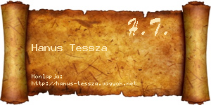 Hanus Tessza névjegykártya